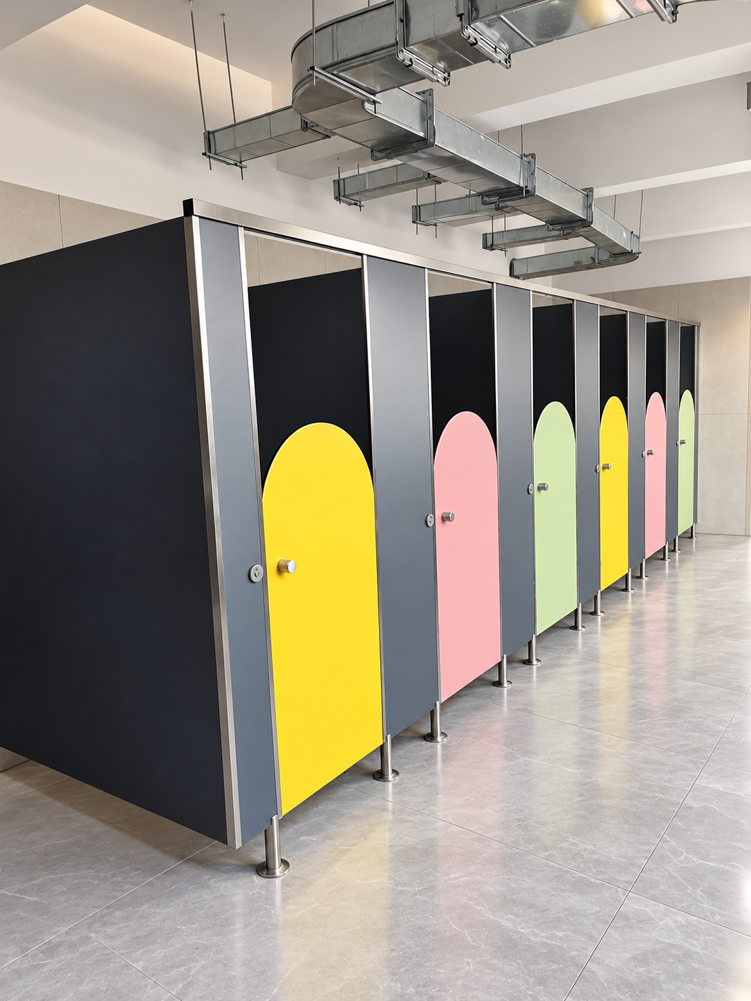VISTARAA Alu-SS Junior Series Toilet Cubicles